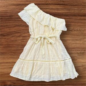 Lush Yellow One-Shoulder Sundress Casual